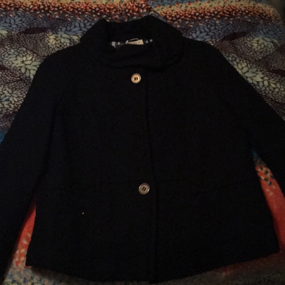 Black peacoat